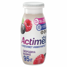 Напиток фруктовый Actimel смородина-малина 1.5%, 95г