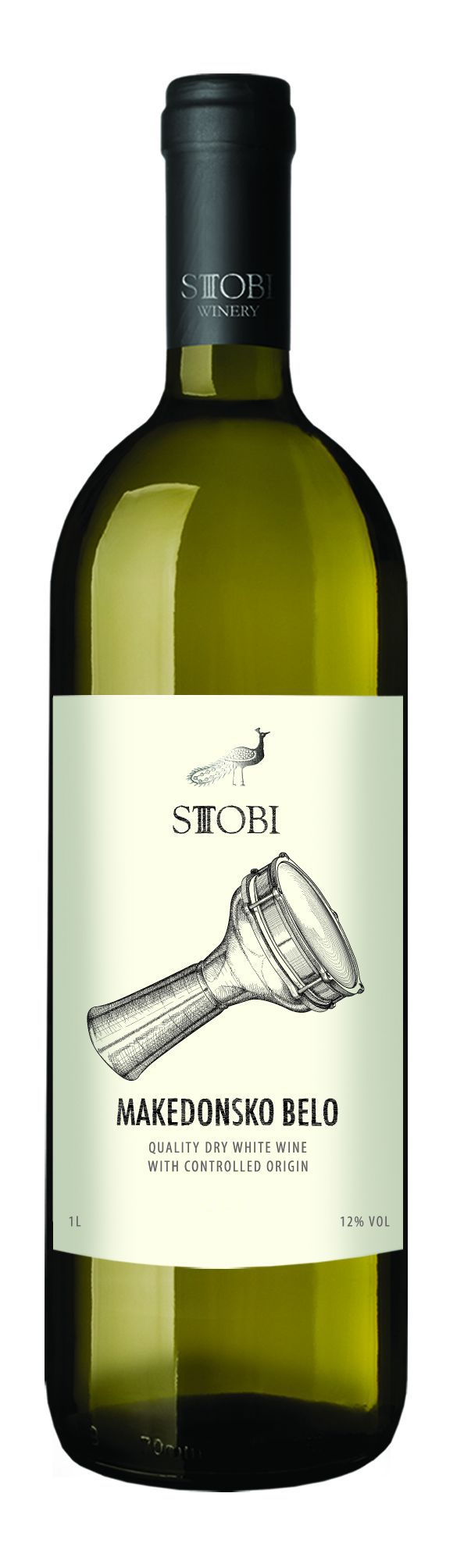 Изображение товара Вино белое сухое Stobi Makedonsko Belo 1 л Балканский вкус и аромат