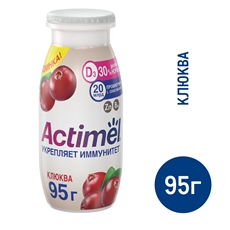 Напиток фруктовый Actimel Клюква 1.5%, 95г
