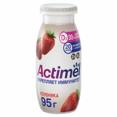 Напиток фруктовый Actimel Клубника 1.5%, 95г