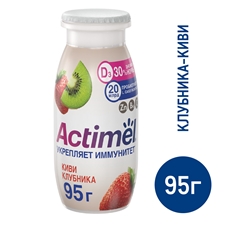 Напиток фруктовый Actimel Клубника-киви 1.5%, 95г