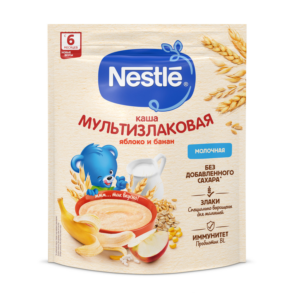 Изображение товара Каша молочная детская Nestle Мультизлаковая с 6 месяцев, 200г