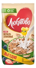 Готовый завтрак Любятово Хлопья зерновые Мультизлаковые, 450г