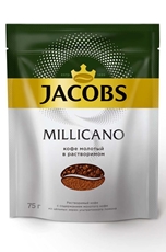 Кофе Jacobs Millicano молотый в растворимом, 75г