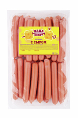 Сосиски Папа Может с сыром, ~1кг