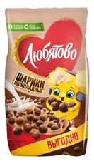 Готовый завтрак Любятово Шарики шоколадные, 500г