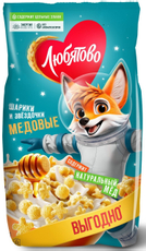Готовый завтрак Любятово Медовые шарики и звездочки, 420г