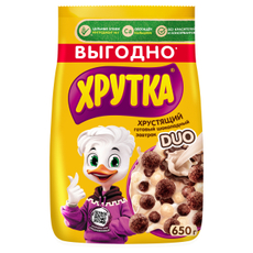 Готовый завтрак Хрутка Duo Шарики шоколадные обогащенные кальцием, 650г