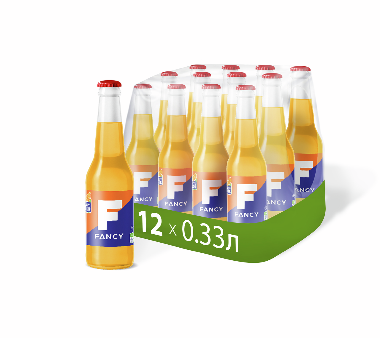 Лимонад Fancy газированный, 330мл x 12 шт