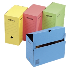 SIGMA Короб архивный картонный цветной 34 х 25.5 х 8см, 5шт