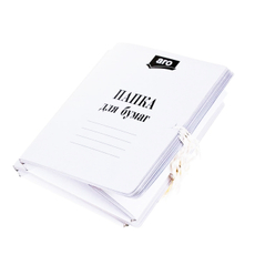 aro Папки с завязками белые 260г/м2, 20шт