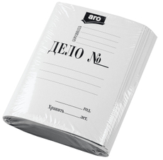 aro Скоросшиватели Дело белые 260г/м2, 25шт