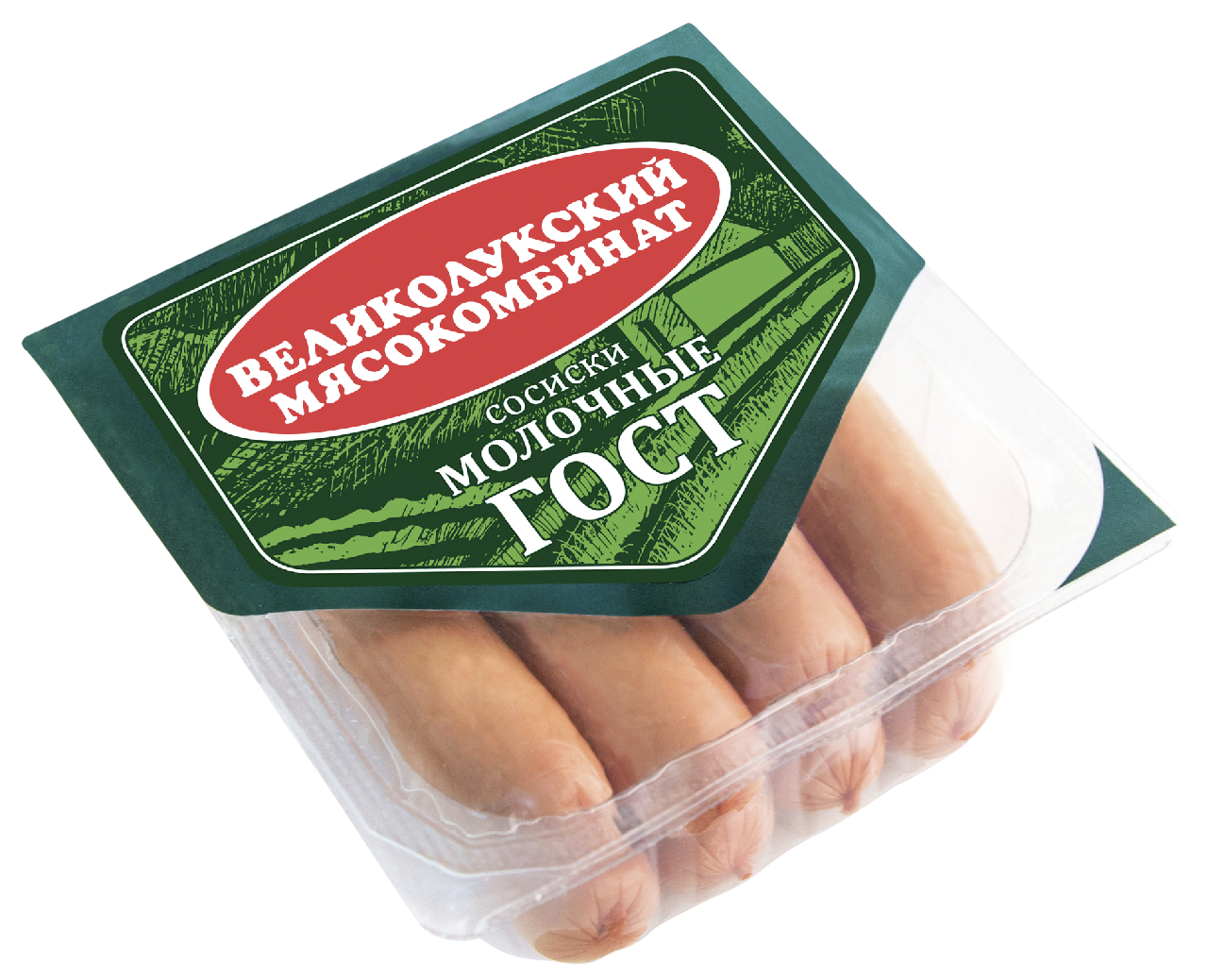 Сосиски Великолукский МК Молочные ГОСТ, 330г купить с доставкой на дом ...