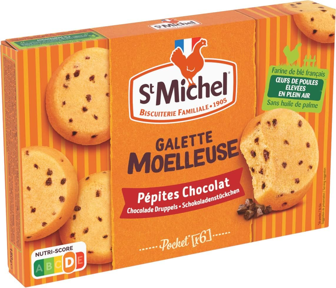 Печенье мягкое StMichel с шоколадной стружкой, 180г