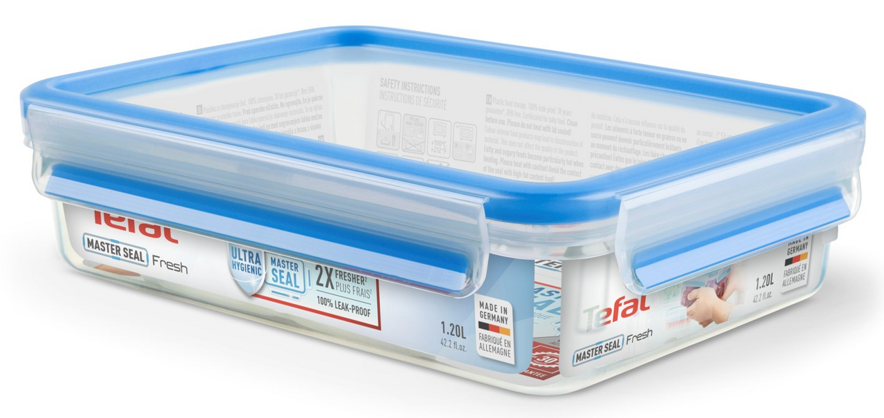 Изображение товара Контейнер Tefal Masterseal Fresh прямоугольный 1,2л герметичный для хранения еды