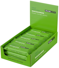 Батончик без сахара R.A.W. LIFE Макадамия орехово-фруктовый без глютена, 47г x 15 шт