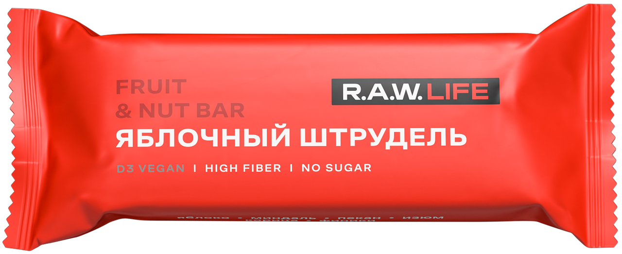 Изображение товара Батончик R.A.W. LIFE Яблочный штрудель без сахара без глютена, 47г