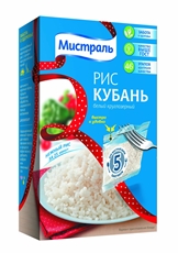 Крупа рис Мистраль Кубань белый круглозерный 5шт, 400г