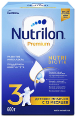 Смесь молочная детская Nutrilon 3 Premium с 12 месяцев, 600г