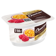 Творожок Даниссимо с сочной малиной и маракуйей 5.6%, 110г