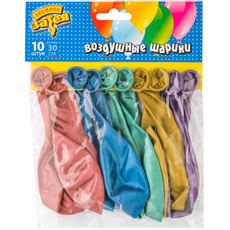 Шары надувные Веселая затея Хром 30см, 6шт