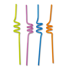 Трубочка для коктейля Веселая затея пластиковая микс цветов, 4шт