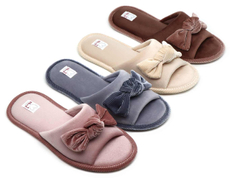 Тапочки женские Lucky Land велюровые с бантом