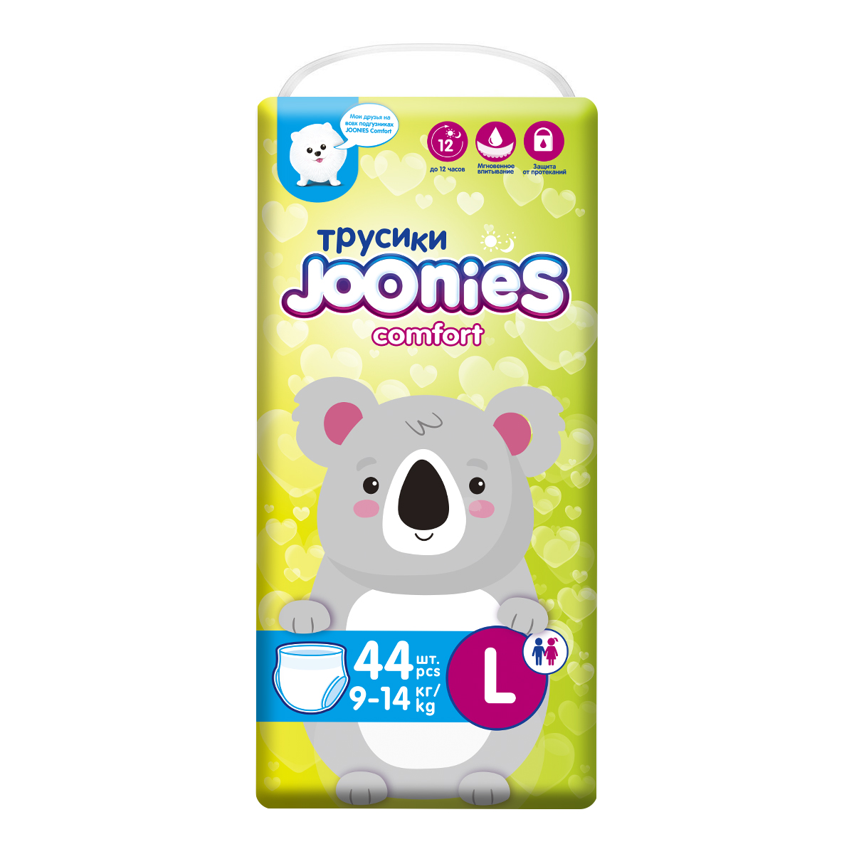 Изображение товара Подгузники-трусики Joonies Comfort размер L 44 шт для детей 9-14 кг