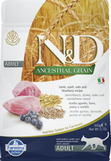 Корм сухой Farmina N&D для кошек ягненок-черника-злаки, 300г