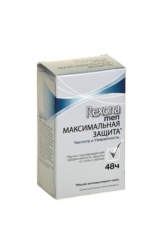 Антиперспирант-крем Rexona Men Максимальная защита чистота и ...