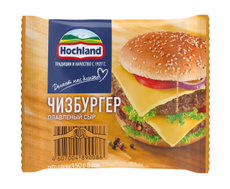 Сыр плавленый Hochland Чизбургер в ломтиках 45%, 150г