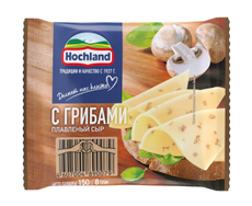 Сыр плавленый Hochland с грибами в ломтиках 45%, 150г