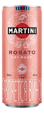Напиток виноградосодержащий Martini Rosato Dry розовый полусухой, 0.25л