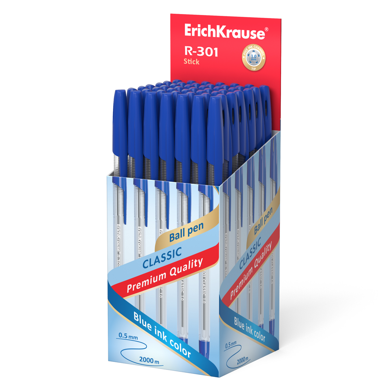 Изображение товара Ручка шариковая Erich Krause R-301 50 штук стильные и надежные