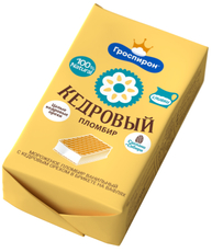 Мороженое пломбир Гроспирон Ванильное с кедровым орехом на вафлях, 90г