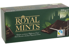 Шоколад Halloren Royal Mints порционный с мятной начинкой, 200г