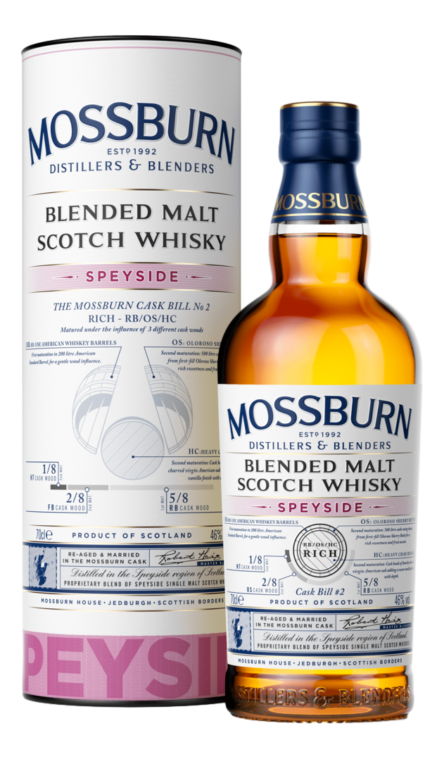 Изображение товара Виски шотландский Mossburn Speyside в подарочной упаковке, 0.7л