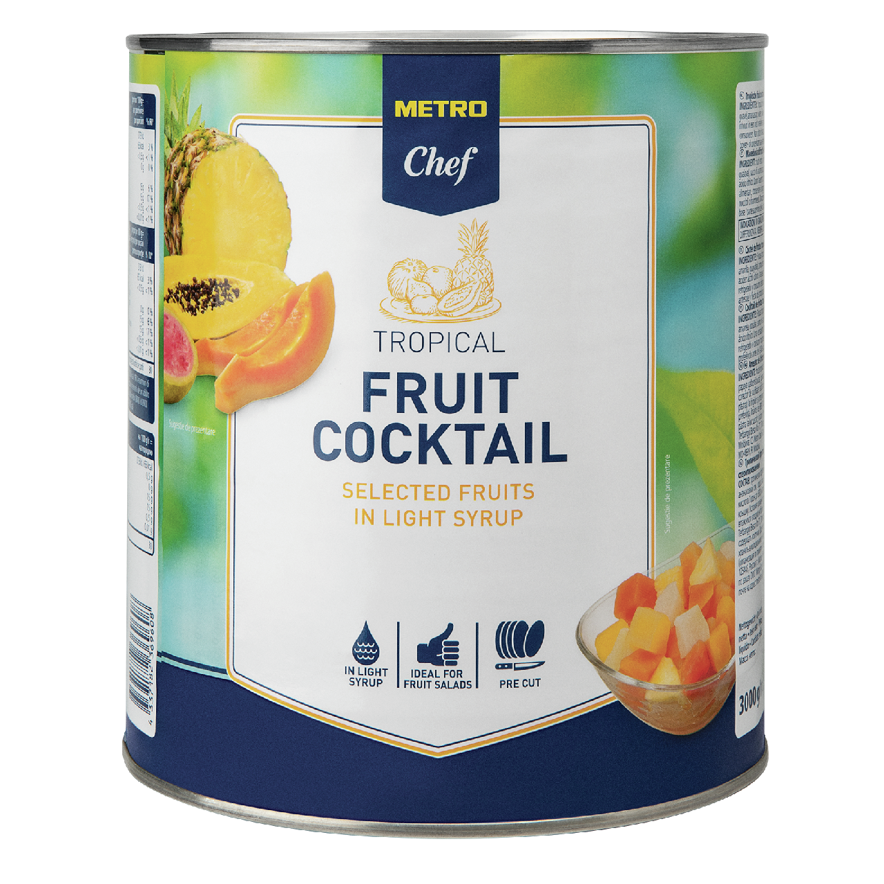 METRO Chef Коктейль фруктовый Тропический в легком сиропе, 3кг
