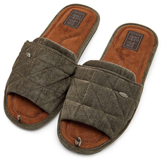 Тапочки мужские Lucky Land 4102 M-CH-O открытые велюровые, р. 41-46