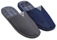 Тапочки мужские Lucky Land закрытые клетка декор