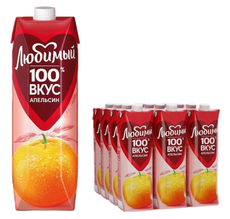 Нектар Любимый апельсиновый с мякотью, 970мл x 12 шт