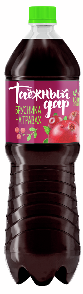 Напиток Таежный Дар Брусника на травах, 1.45л