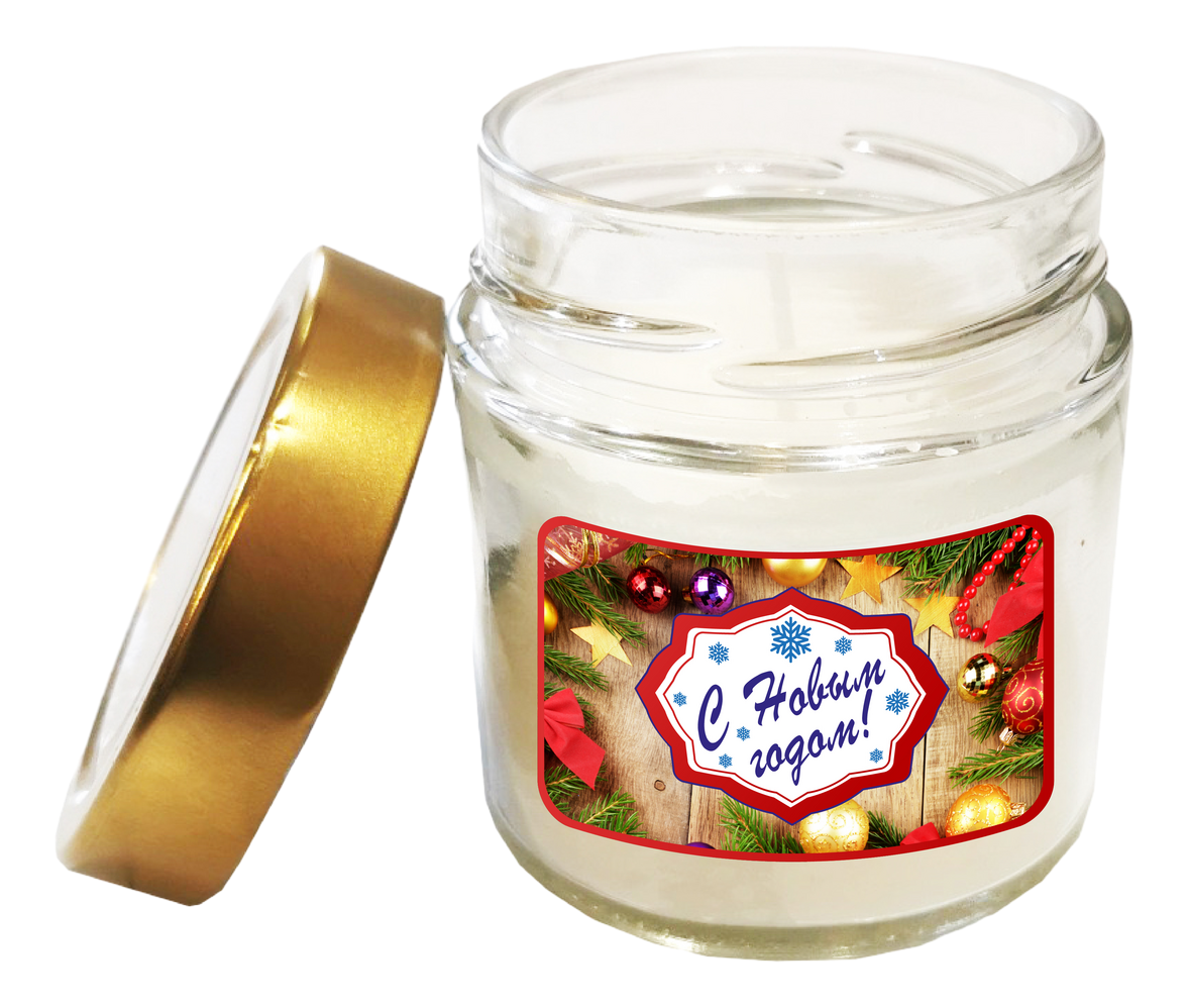 Изображение товара Ароматическая свеча Kukina Raffinata С Новым Годом 200 мл в стеклянной банке