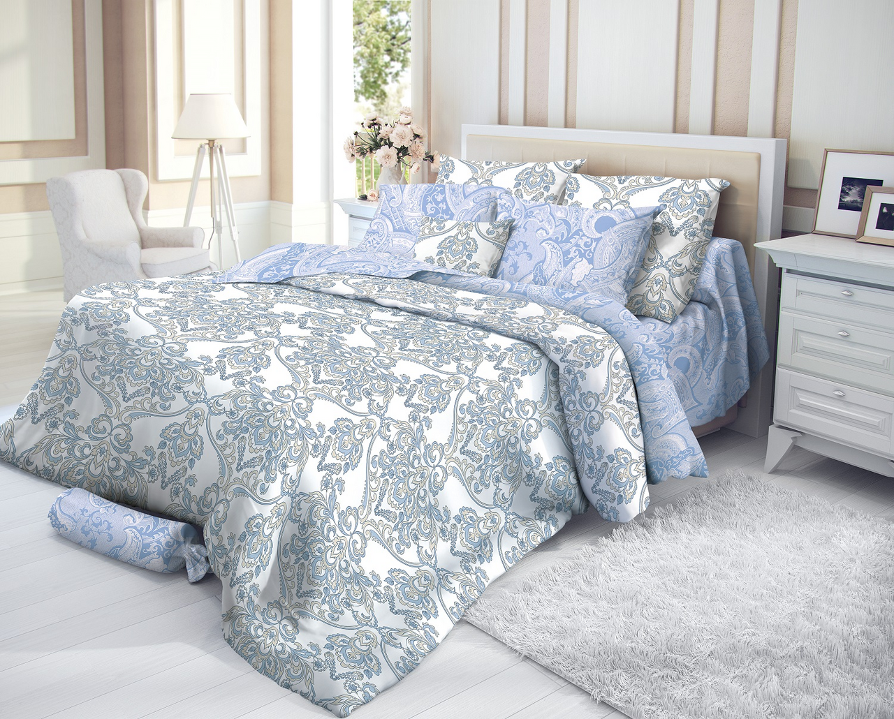 Комплект постельного белья Verossa Manisa сатин, евро