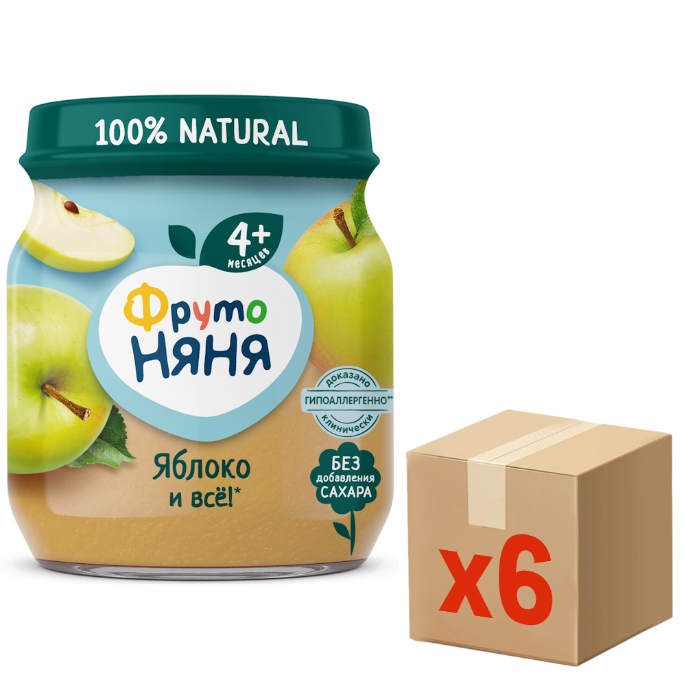 Пюре ФрутоНяня Яблоко с 4 месяцев, 100г
