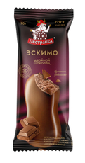 Мороженое пломбир Пестравка Двойной шоколад эскимо ГОСТ 12%, 70г