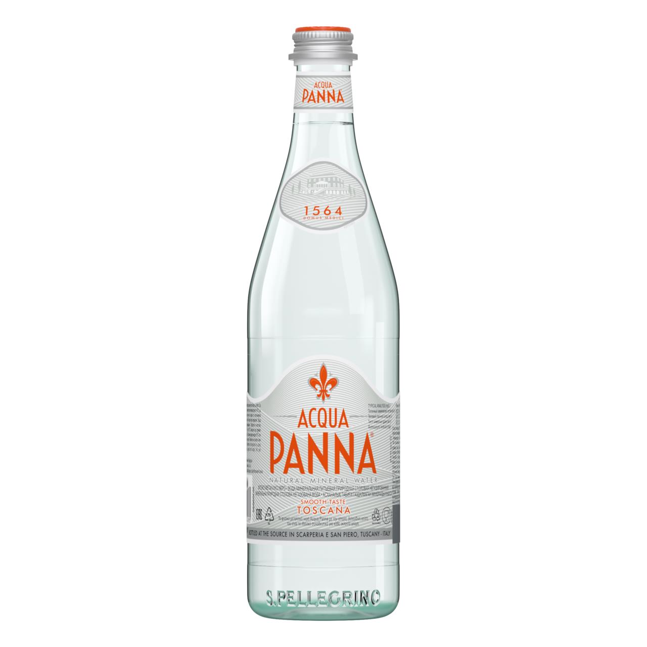 Вода минеральная ACQUA PANNA без газа, стекло, 0,75 л