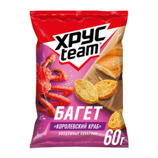 Сухарики Хрусteam Багет королевский краб 60г