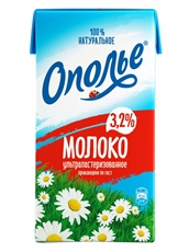 Молоко Ополье ультрапастеризованное 3.2%, 950г