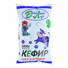 Кефир Веселый Луг 3.2%, 1кг